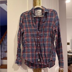 Frank & Eileen Red and Blue Plaid Button-Down Shirt
